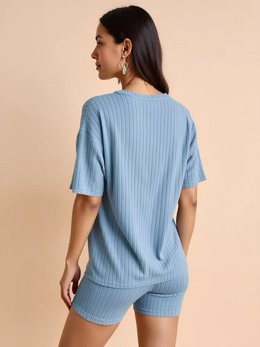 Gentle Maternity Knit Shorts Set