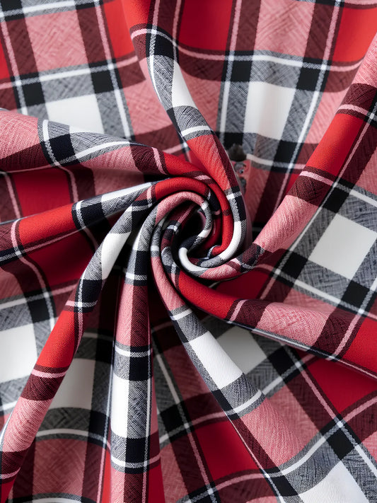 Checked Button Maternity Vest